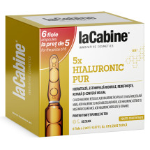 LA CABINE 5 PURE HYALURONIC fiole pentru ten PROMO 5+1 X 2 ml