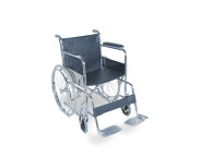 Fotoliu rulant piele eco, albastru JL809, Geomed
