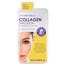 Masca de fata tip servetel cu Infuzie de Colagen, 25 ml, SKIN REPUBLIC