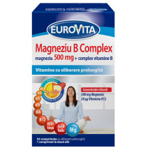 Magneziu B complex, 42 comprimate, Eurovita
