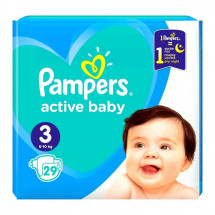 Pampers nr.3 Active Baby 6-10kg Carry Pack, 29 bucati