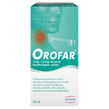 Orofar 2 mg/ml + 1,5 mg/ml, 30 ml spray bucofaringian, solutie, Stada