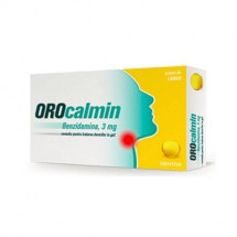 Orocalmin cu aroma de lamaie 3 mg, 20 pastile 