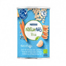 Gustare din cereale NaturNes BIO NutriPuffs cu morcov 35g, de la 10 luni