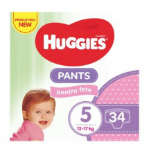 Huggies Pants D Jumbo Girl, Nr.5, 12-17 kg, 34 bucati 