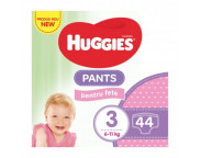 Huggies Nr.3 Pants D Jumbo Girl 44 buc, 6-11 kg