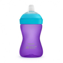 Avent Cana cu tetina moale rezistenta la muscaturi +9luni fete, 300ml SCF802/02