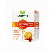 SANOVITA WELLNESS Acadele Imunitate si concentrare fara zahar, 10 buc