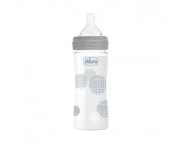 Chicco Wellbeing Biberon sticla 240ml, t.s, flux lent, unisex, 0l+ 2872130-7