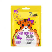7DAYS Masca de fata  Wild Tiger-R cu Fructe de Padure si Verbina, 28g