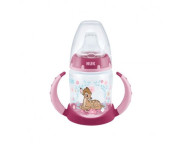 Nuk FC Disney Bambi,Biberon cu toarte,PP,Temp.Control,150ml,tet.inv.silicon,6-18l