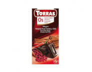Ciocolata neagra cu piper rosu, scortisoara si chili fara zahar si gluten 75g TORRAS