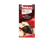Ciocolata neagra cu mere fara zahar si gluten 75g TORRAS
