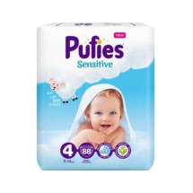 Pufies Sensitive 4 Maxi, 9-14kg, 88 bucati