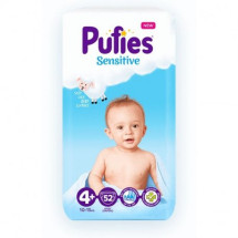 Pufies Sensitive 4 Maxi+, 10-15kg, 52 bucati