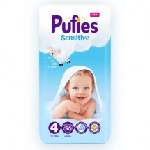 Pufies Sensitive 4 Maxi, 9-14kg, 56 bucati