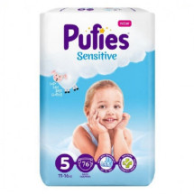 Pufies Sensitive 5 Junior, 11-16kg, 76 bucati