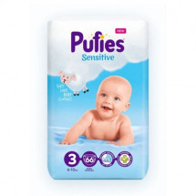 Pufies Sensitive 3 Midi, 6-10kg, 66 bucati