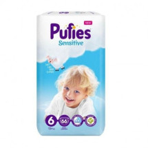 Pufies Sensitive 6 Extra Large, +13kg, 66 bucati