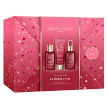 Pamper trio set, cadou, cu parfum de cirese amare, BAYLIS & HARDING