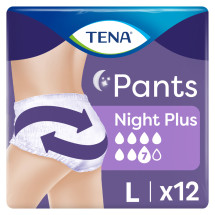 Scutece tip chilot pentru adulti Pants Large, Night Plus, 12 bucati, TENA