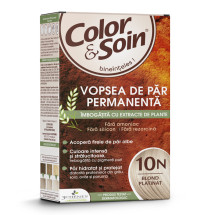 Vopsea de par blond platinat 10N, Color&Soin