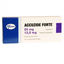 Accuzide forte 20mg/12.5mg, 3 blistere x 10 comprimate filmate