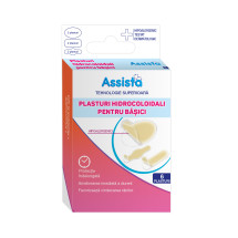 Plasturi hidrocoloidali pentru basici mix, 6 bucati, ASSISTA
