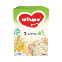 Milupa Bio 3 Cereale (orez, porumb, tapioca), de la 6 luni, 250 g