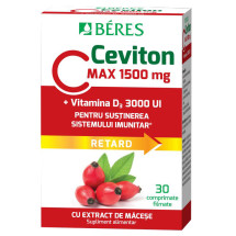 Ceviton C Max 1500 mg + D3 3000 UI, 30 comprimate filmate, BERES