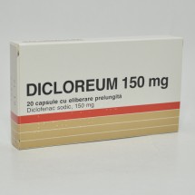 Dicloreum 150mg, 2 blistere x 10 capsule eliberare prelungita