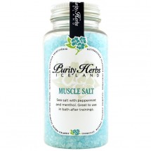 PURITY HERBS Muscle Salt Sare de baie relaxanta dupa antrenament, 180g