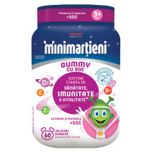 Minimartieni Gummy cu Soc, 60 jeleuri, WALMARK