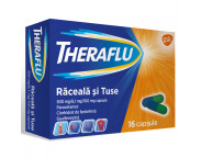 Theraflu Raceala si Tuse 500 mg / 6,1 mg / 100 mg x 16 caps.