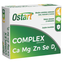 Ostart Complex Ca+Mg+Zn+Se+D3 X 30 comprimate filmate