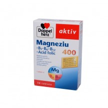 Doppelherz Aktiv Magneziu 400 B1+B12+Acid folic, 30 tablete