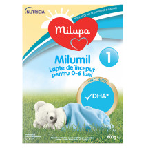 Lapte formula Milumil 1, 0-6 luni , 600 g, MILUPA