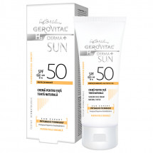Crema de fata SPF 50 cu tenta naturala GH3 Derma+ Sun, 50 ml, GEROVITAL