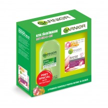 Kit de ingrijire anti-rid 45+ ani:  Crema de zi Garnier Essentials Anti Age 45 + Garnier Essentials Lapte Demachiant