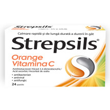  Strepsils orange vitamina C X 24 pastile