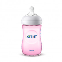 Avent Biberon Natural 260 ml roz ultra soft SCF034/17