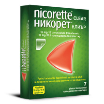 Nicorette Clear 15 mg/16 ore X 7 plasturi transdermici