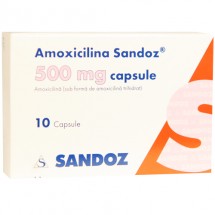 Amoxicilina Sandoz 500mg, 1blist x 10 capsule