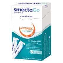 Smecta GO Cacao&Caramel 8 plicuri, 3 g pulbere pentru suspensie orala, IPSEN
