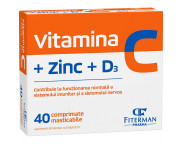VITAMINA C + ZINC + D3 x 40 cpr mast
