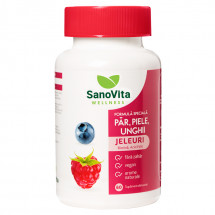 SANOVITA WELLNESS Jeleuri par, piele si unghii X 60 bucati