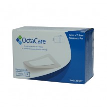 OctaCare - Plasture steril din material netesut, cu compresa absorbanta, 5cm x 7.5cm, 50 bucati