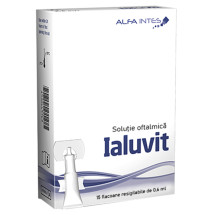 Ialuvit solutie oftalmica 0,6 ml X 15 flacoane resigilabile