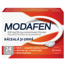 Modafen 200 mg/30 mg, 24 comprimate filmate