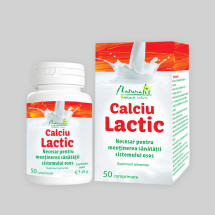 Calciu lactic, 50 comprimate, NATURALIS